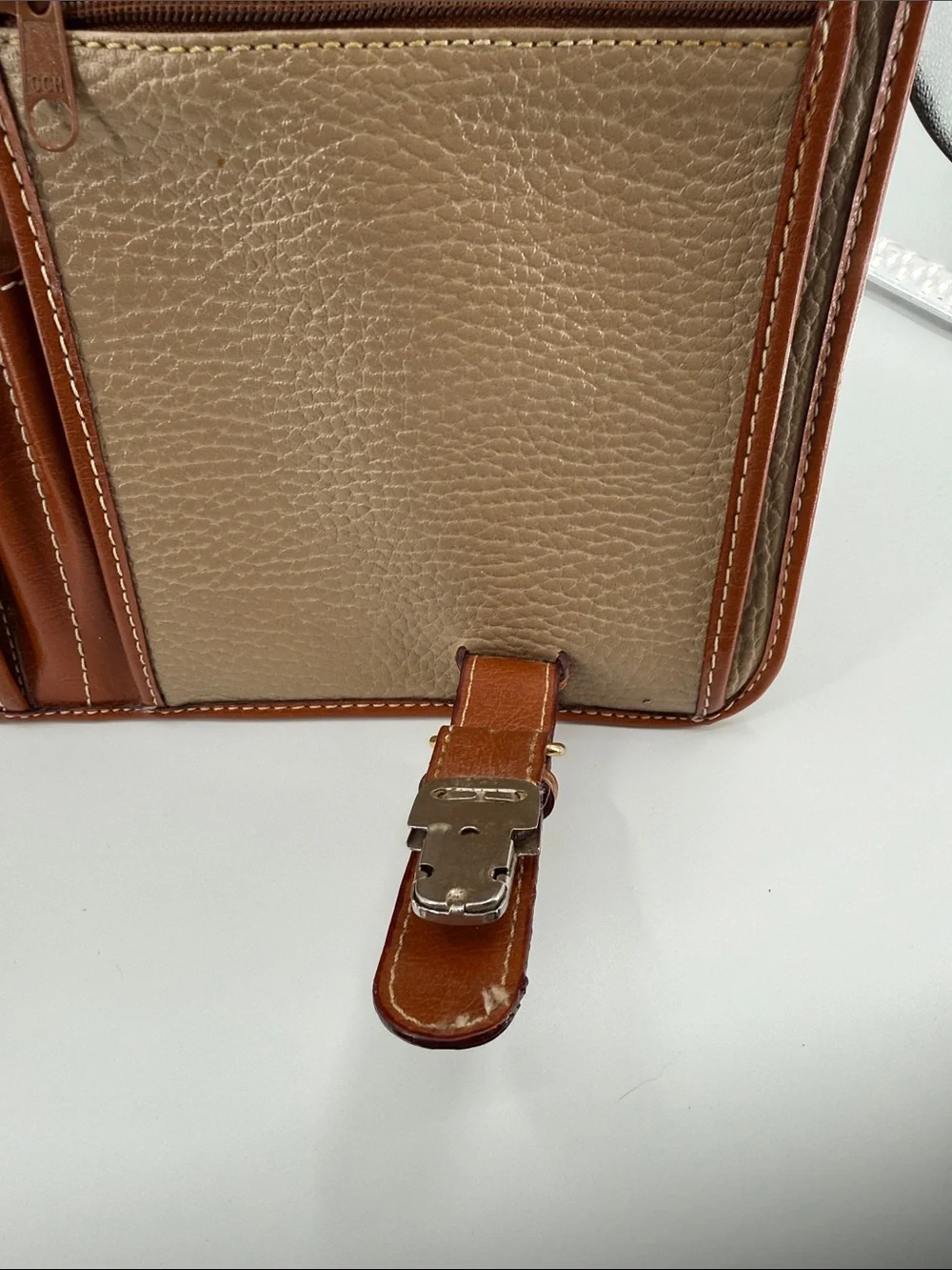 Dooney and Bourke pebbled leather briefcase/ laptop vintage 1980s